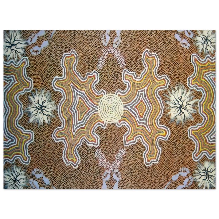 Clifford Possum Tjapaltjarri - Men's Dreaming - 1994 75x100 cm / 30x40inches Fine Art Poster