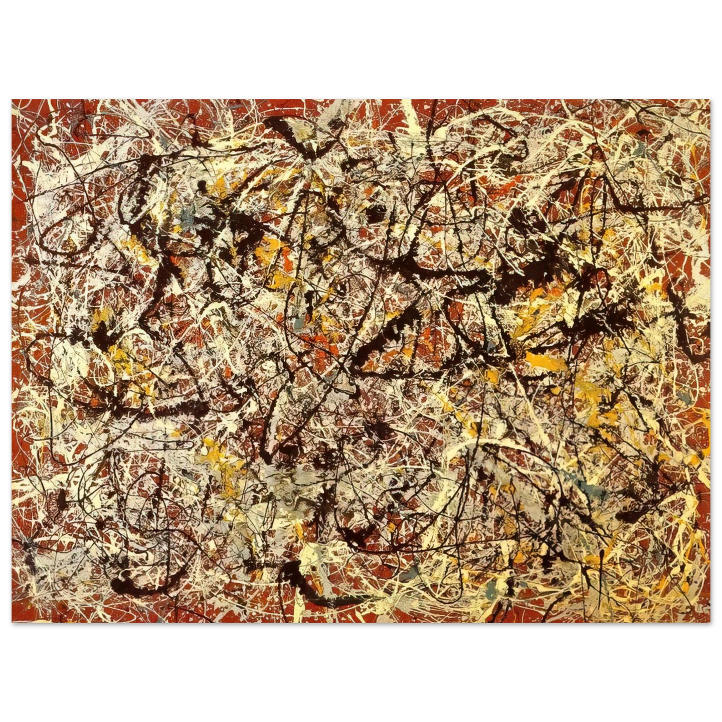 Jackson Pollock - MURAL ON INDIAN RED GROUND 1950 Fine Art Poster - Default Title