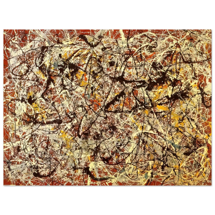 Jackson Pollock - MURAL ON INDIAN RED GROUND 1950 75x100 cm / 30x40inches Fine Art Poster