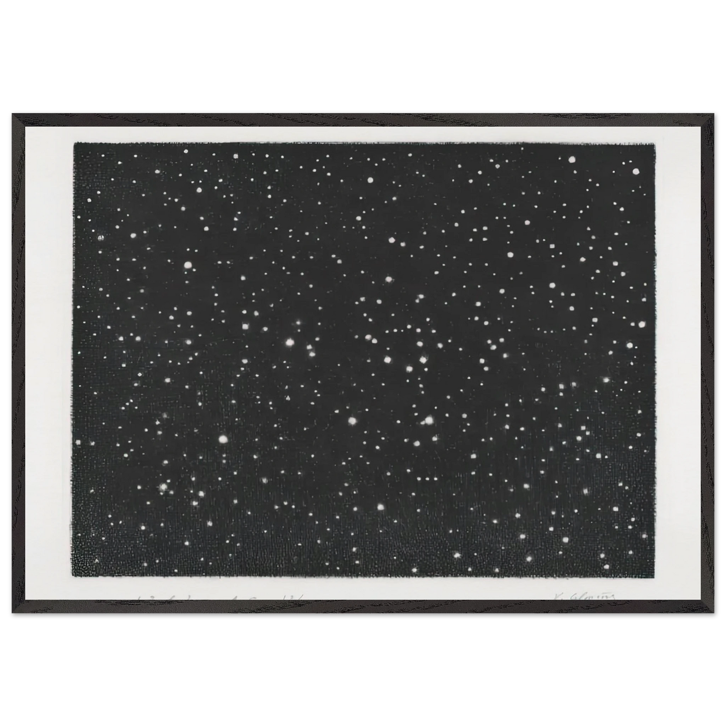MOUNT HOLYOKE 1987 - Vija Celmins Framed Art Print – Black Wooden Frame - Default Title - -Framed Art Print
