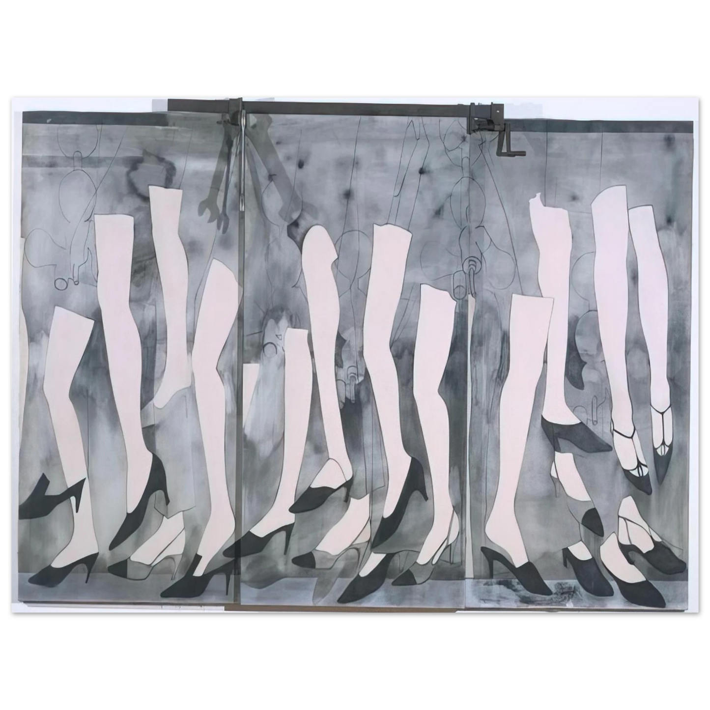 Jim Dine - WALKING DREAM WITH A FOUR FOOT CLAMP 1965 Fine Art Poster - Default Title