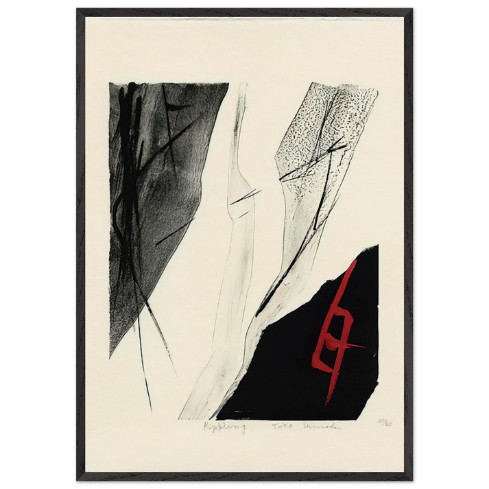 Rippling - 1983 - Toko Shinoda 70x100 cm / 28x40 inches Framed Art Print – Black Wooden Frame
