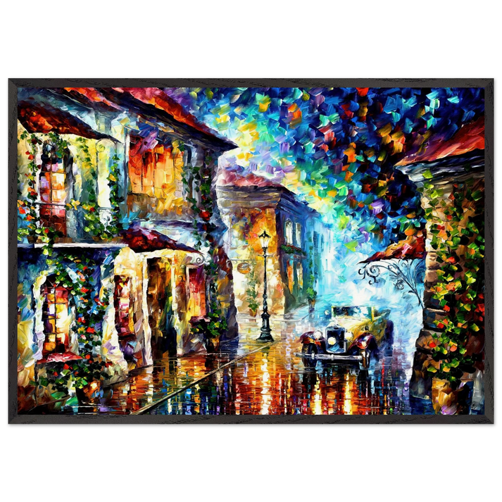 Leonid Afremov N19 - Leonid Afremov 70x100 cm / 28x40 inches Framed Art Print – Black Wooden Frame