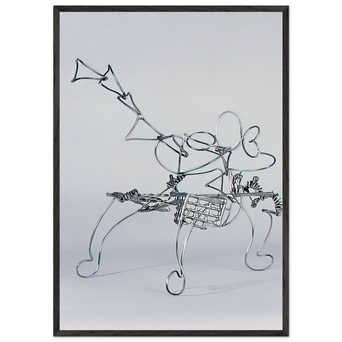 TRIANGLE 1987 - Nancy Graves Framed Art Print – Black Wooden Frame - Default Title - -Framed Art Print