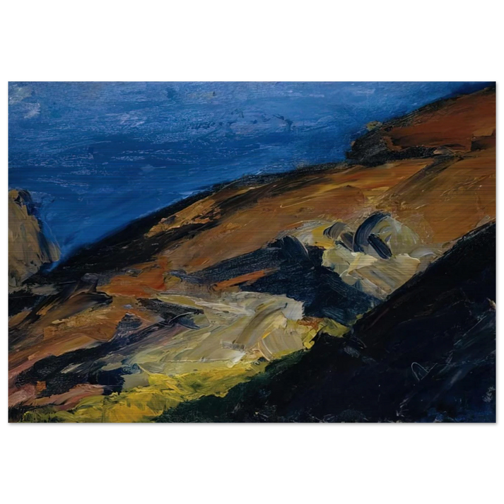 Rocks and Shore - Edward Hopper Brushed Aluminum Print - 70x100 cm / 28x40 inches | Edward Hopper Aluminum Print | Edward Hopper Prints