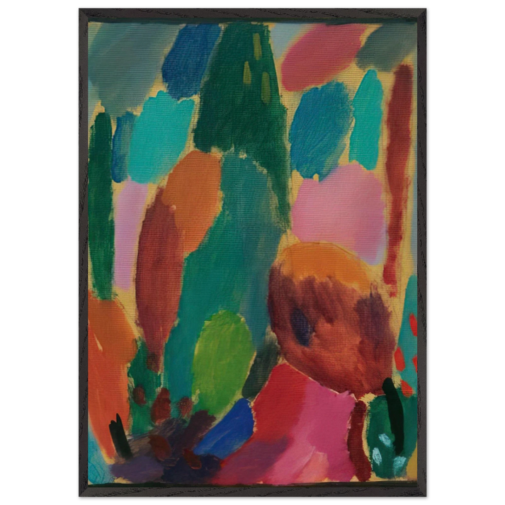 VARIATION Z RTLICHKEITEN 1917 - Alexej von Jawlensky 70x100 cm / 28x40 inches Framed Art Print – Black Wooden Frame
