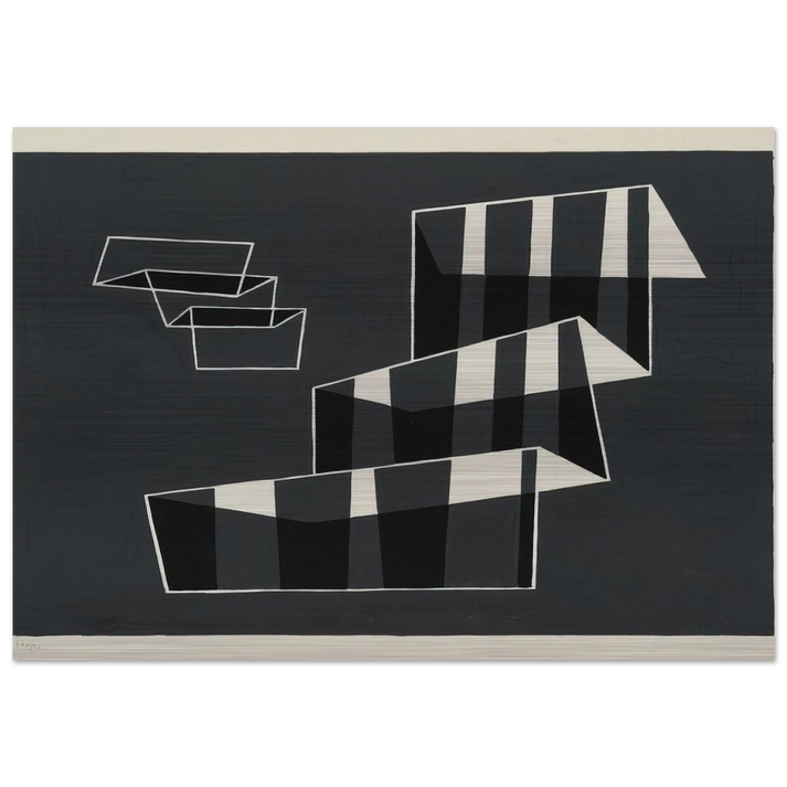 STEPS 1932 - Josef Albers Brushed Aluminum Print - 70x100 cm / 28x40 inches | Josef Albers Aluminum Print | Josef Albers Prints