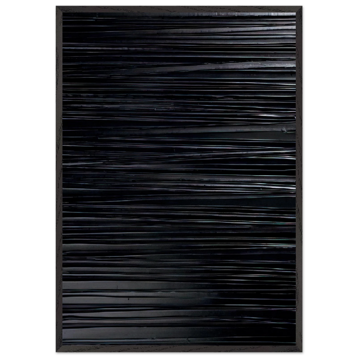 Peinture 130 x 81 cm 20-03-2004 - 2004 - Pierre Soulages 70x100 cm / 28x40 inches Framed Art Print – Black Wooden Frame