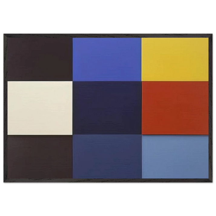 Mditeranne - Ellsworth Kelly 70x100 cm / 28x40 inches Framed Art Print – Black Wooden Frame