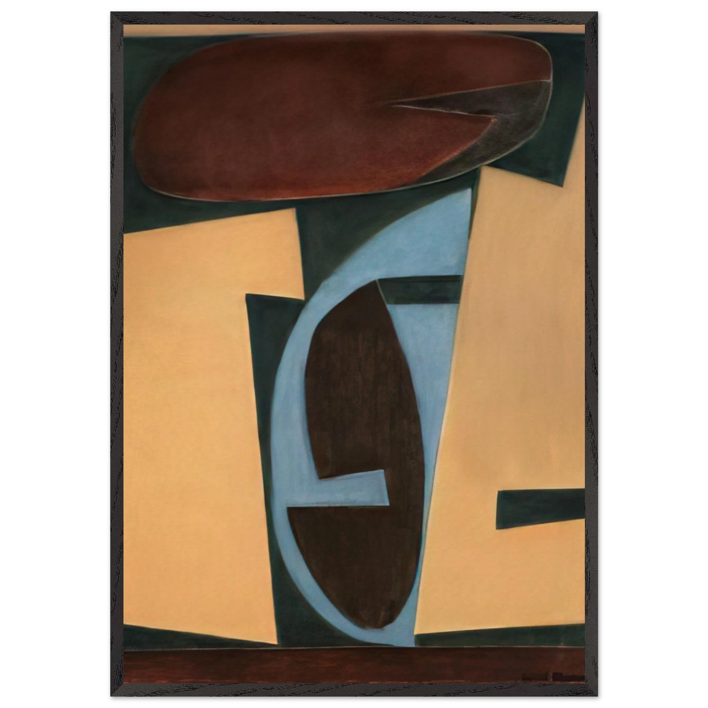 Ahab II - 2005 United States - Will Barnet 70x100 cm / 28x40 inches Framed Art Print – Black Wooden Frame