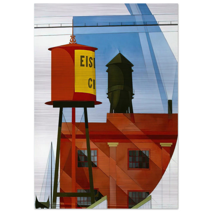 Buildings Abstraction, Lancaster - 1931 - Charles Demuth Brushed Aluminum Print - 70x100 cm / 28x40 inches | Charles Demuth Aluminum Print | Charles Demuth Prints