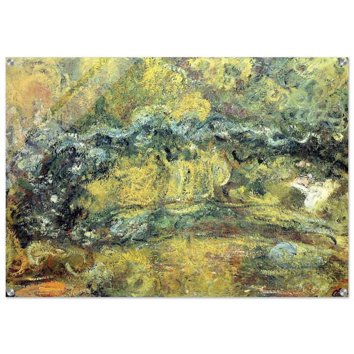 The Japanis Bridge Footbridge over the Water-Lily Pond - claude monet Acrylic Print - 70x100 cm / 28x40″ inches | claude monet Wall Art | claude monet Prints