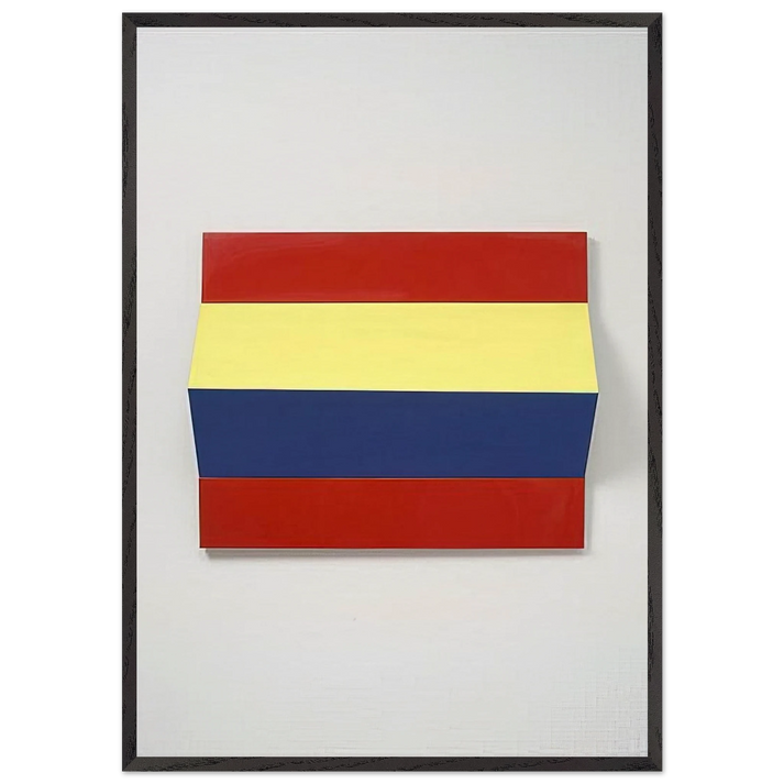 Fold - 1966 - Charlotte Posenenske 70x100 cm / 28x40 inches Framed Art Print – Black Wooden Frame