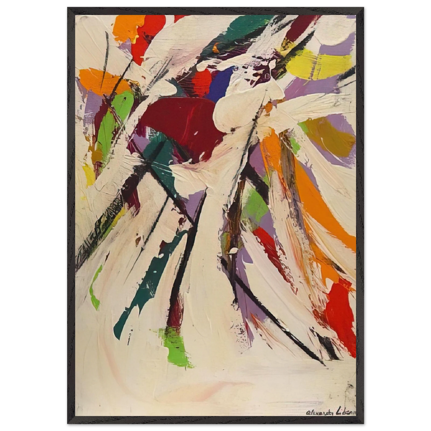 Untitled Abstract - 1977 - Alexander Liberman Framed Art Print – Black Wooden Frame - Default Title - -Framed Art Print