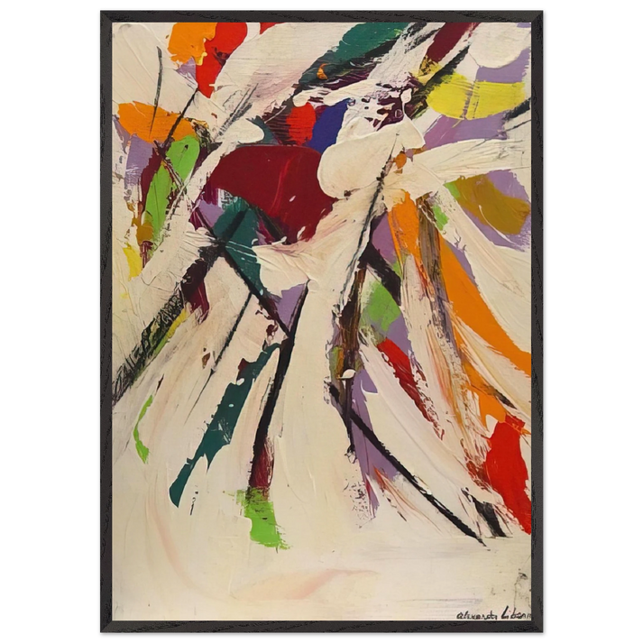 Untitled Abstract - 1977 - Alexander Liberman 70x100 cm / 28x40 inches Framed Art Print – Black Wooden Frame
