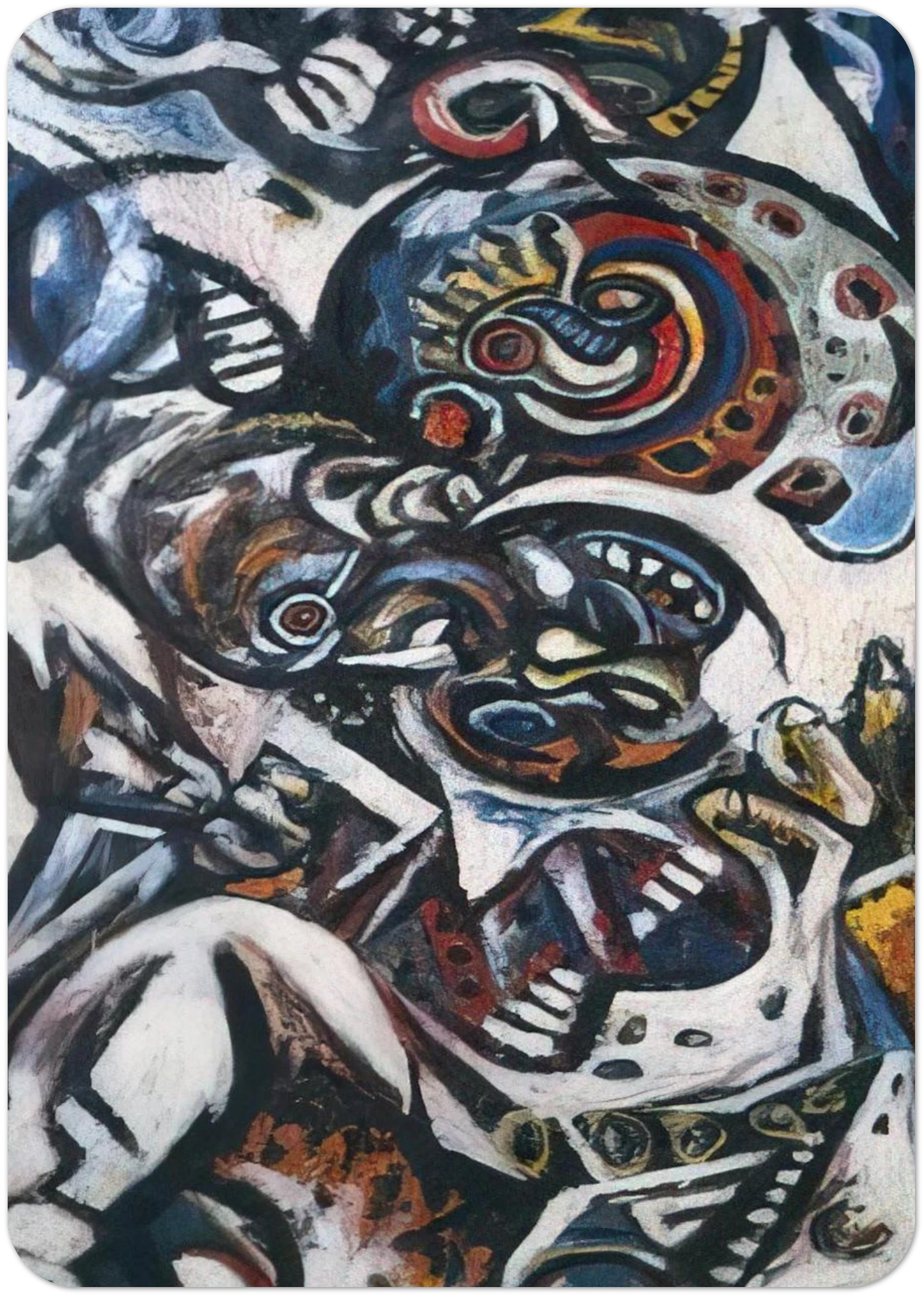 BIRTH By Jackson Pollock Pack of 10 Post Cards | Jackson Pollock Post Cards | A6 (10.5 x 14.8 cm) - 4.1 x 5.8 inches