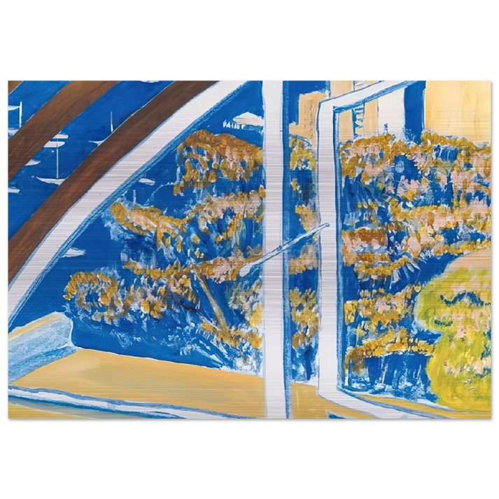 The Window, Lavender Bay - 1980 - Brett Whiteley Brushed Aluminum Print - 70x100 cm / 28x40 inches | Brett Whiteley Aluminum Print | Brett Whiteley Prints