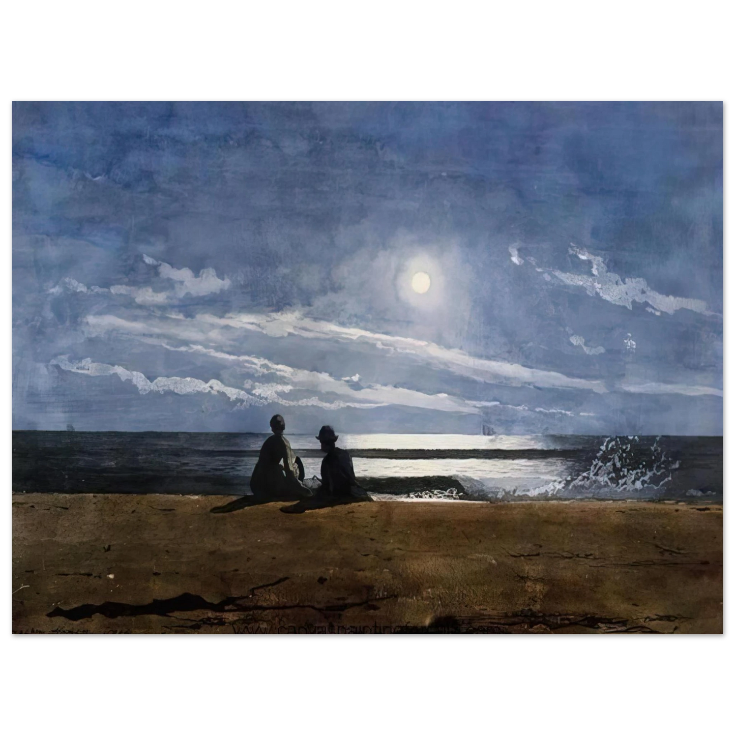 Winslow Homer - MOONLIGHT Fine Art Poster - Default Title