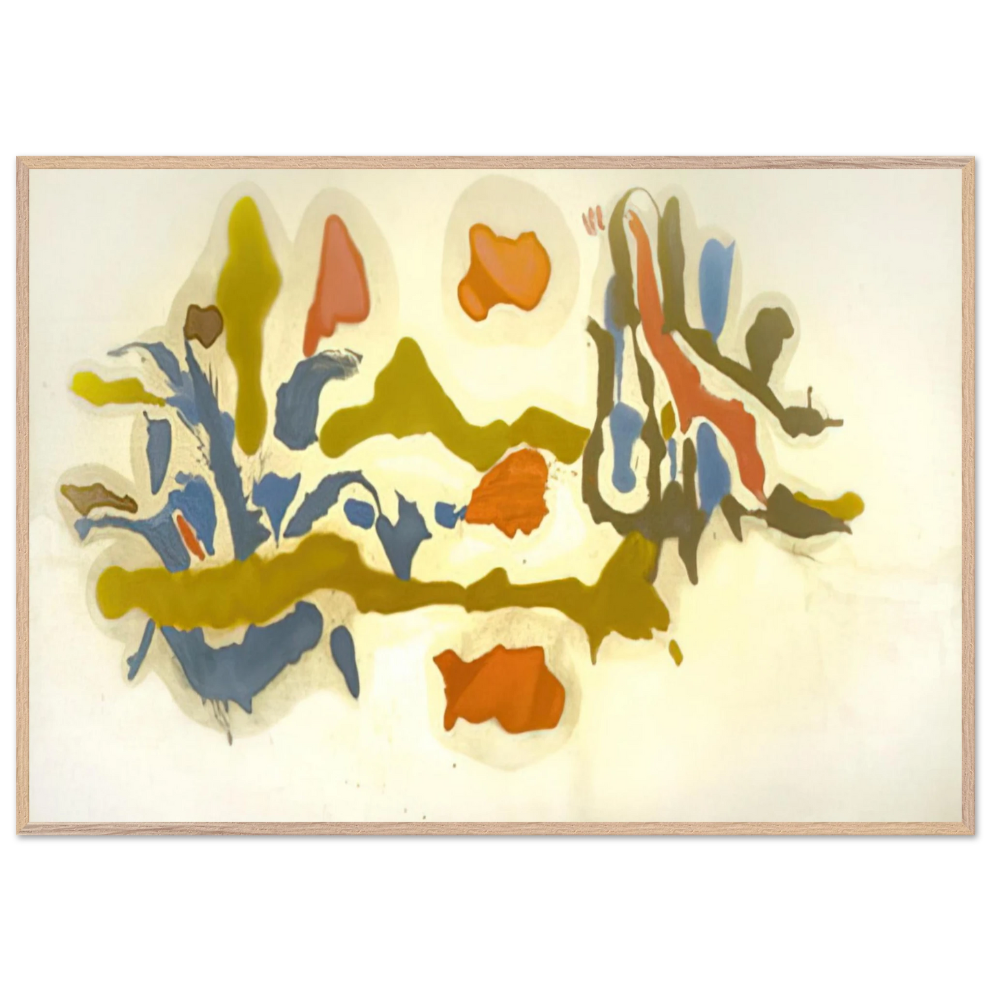 Helen Frankenthaler - Seascape with Dunes - 1962 Wall art - 27x35 cm / 11x14 inches - Fine Art Poster - -