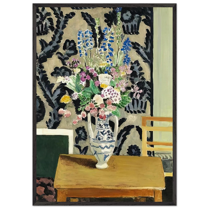 BOUQUET DE FLEURS POUR LE QUATORZE JUILLET 1919 - Henri Matisse 70x100 cm / 28x40 inches Framed Art Print – Black Wooden Frame