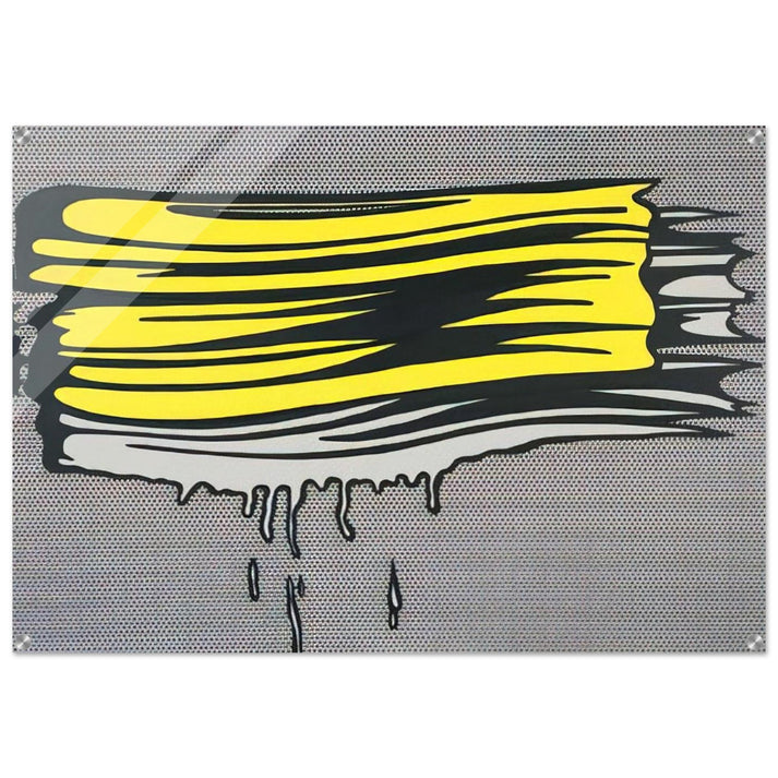 YELLOW AND WHITE BRUSHSTROKES 1965 - Roy Lichtenstein Acrylic Print - 70x100 cm / 28x40″ inches