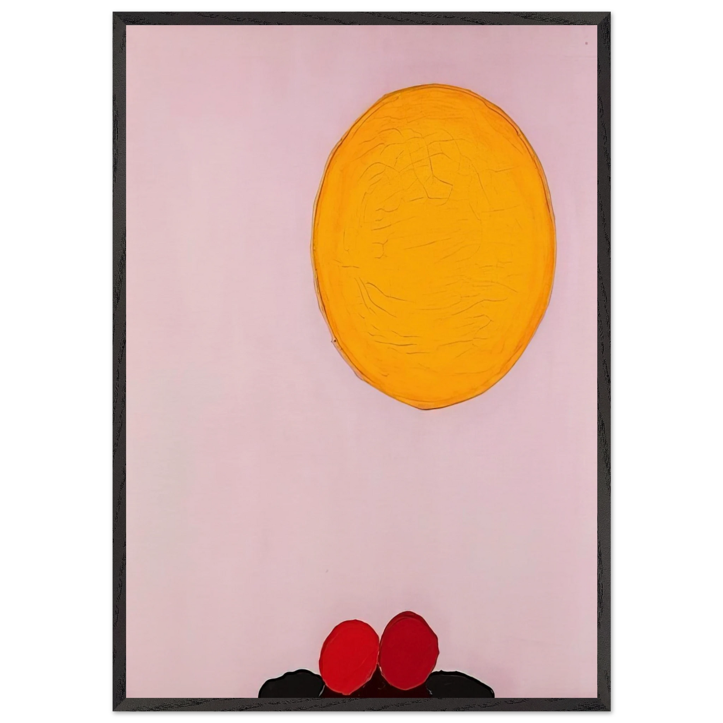 PAINTING 918 1972 - Luis Feito 70x100 cm / 28x40 inches Framed Art Print – Black Wooden Frame