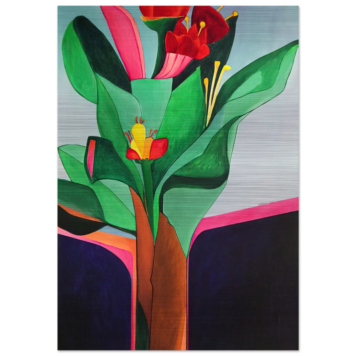 Flores - 1971 - Aldemir Martins Brushed Aluminum Print - 70x100 cm / 28x40 inches | Aldemir Martins Aluminum Print | Aldemir Martins Prints