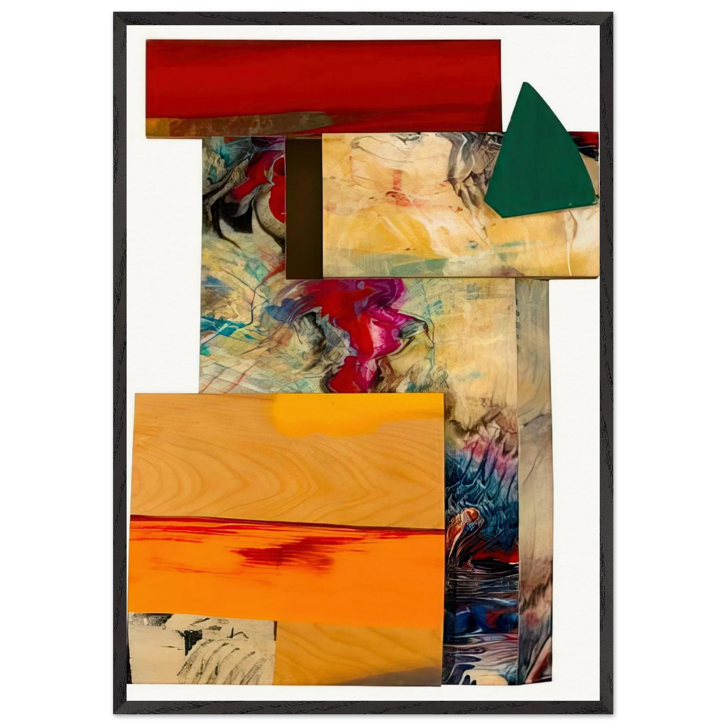 Rubiyat - Sam Gilliam Framed Art Print – Black Wooden Frame - Default Title - -Framed Art Print