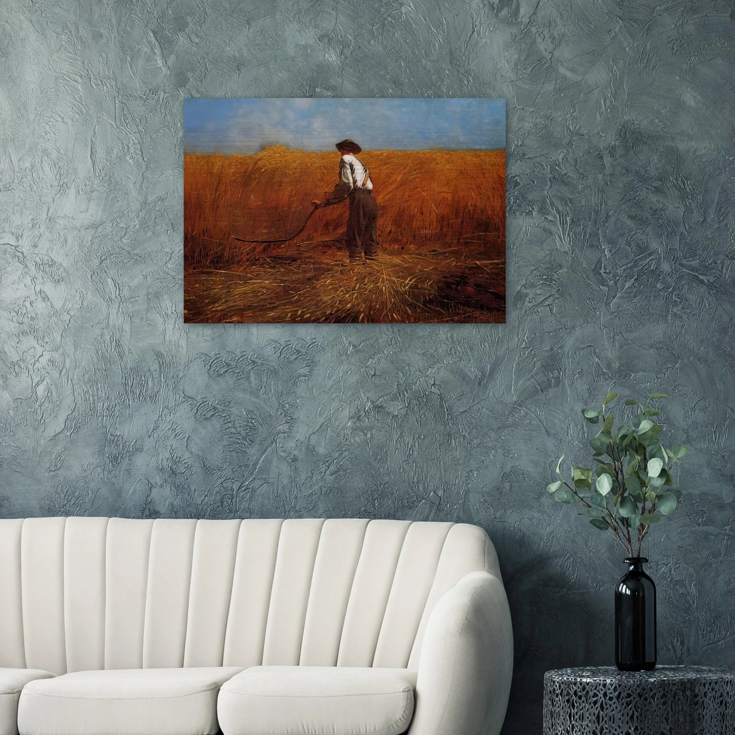 THE VETERAN IN A NEW FIELD - Winslow Homer Brushed Aluminum Print - 70x100 cm / 28x40 inches | Winslow Homer Aluminum Print | Winslow Homer Prints