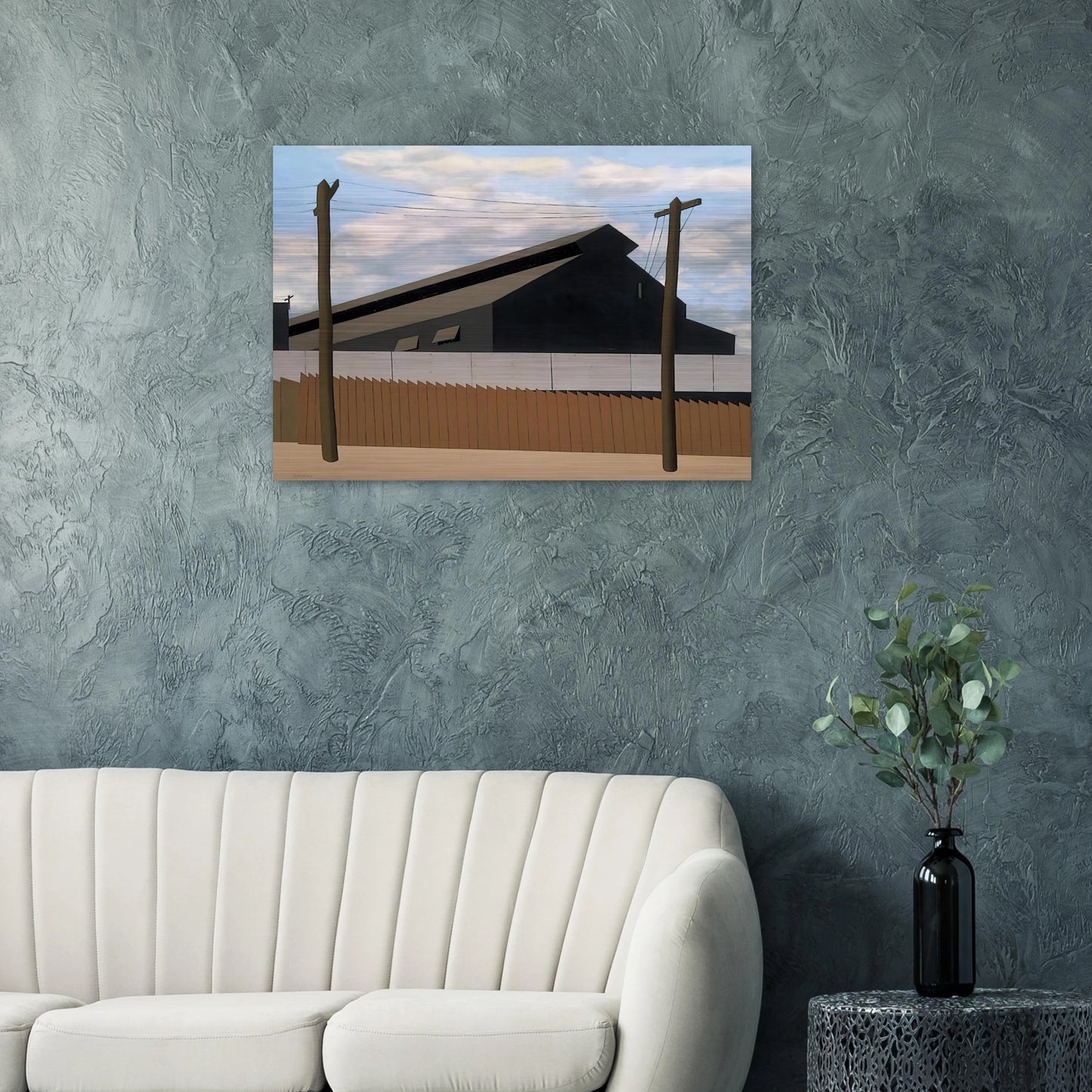 Steel Foundry, Coatesville, Pa. - 1937 - Ralston Crawford Brushed Aluminum Print - 70x100 cm / 28x40 inches | Ralston Crawford Aluminum Print | Ralston Crawford Prints