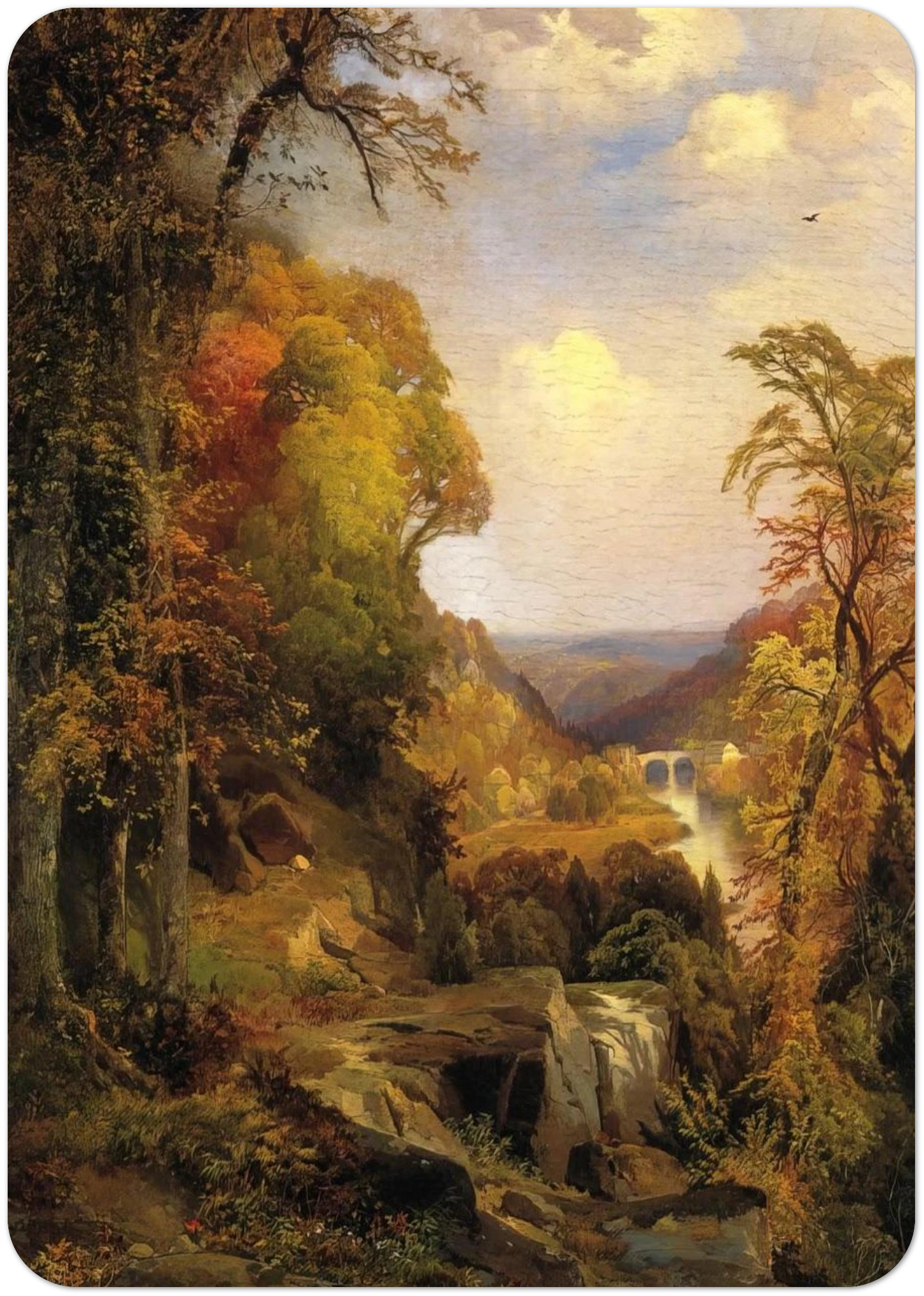 On the Wissahickon near Chestnut Hill By Thomas Moran Pack of 10 Post Cards | Thomas Moran Post Cards | A6 (10.5 x 14.8 cm) - 4.1 x 5.8 inches