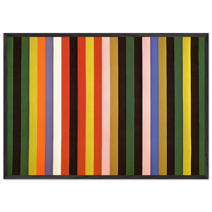 Ferris Wheel - 1963 - Gene Davis 70x100 cm / 28x40 inches Framed Art Print – Black Wooden Frame