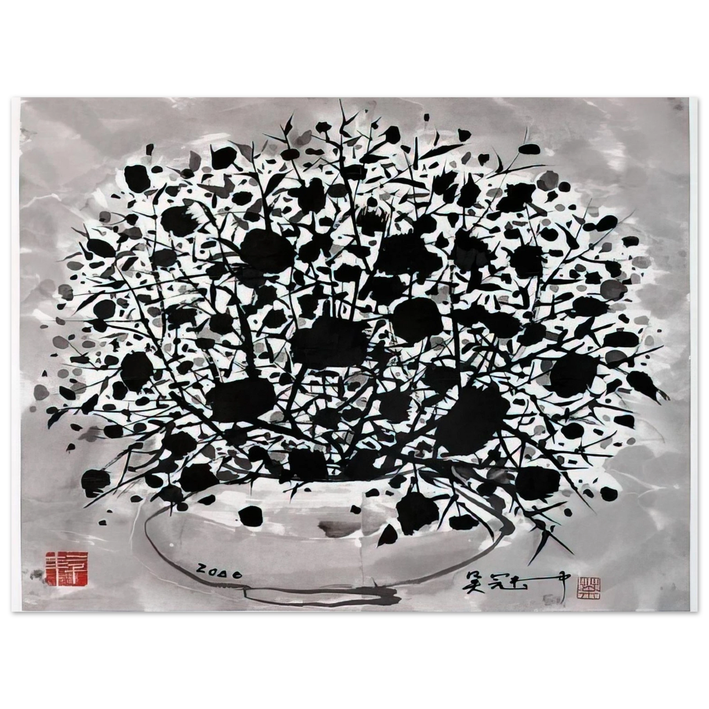 Wu Guanzhong - Flower - 2000 Fine Art Poster - Default Title