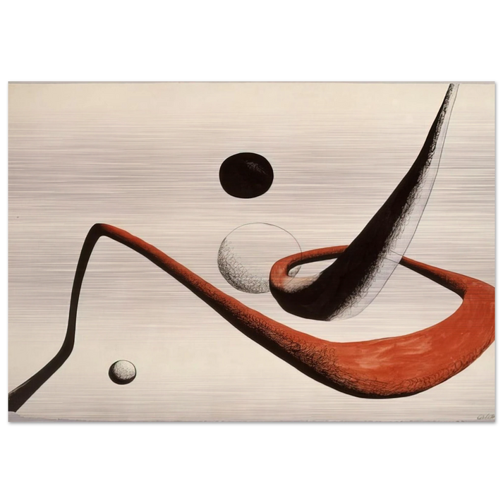 SPACE TUNNEL 1932 - Alexander Calder Brushed Aluminum Print - 70x100 cm / 28x40 inches | Alexander Calder Aluminum Print | Alexander Calder Prints