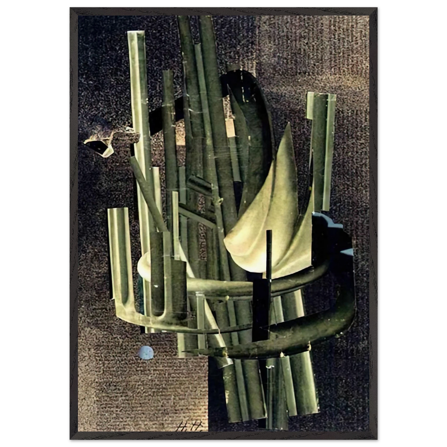 RAUMFAHRT 1956 - Hannah Hoch Framed Art Print – Black Wooden Frame - Default Title - -Framed Art Print