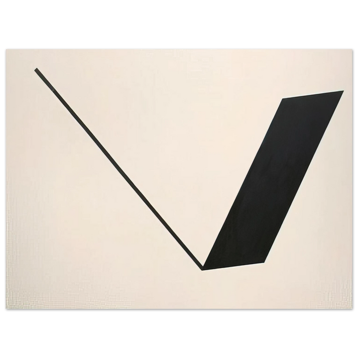 Leon Polk Smith - Big Space - Black Line - 1990 75x100 cm / 30x40inches Fine Art Poster