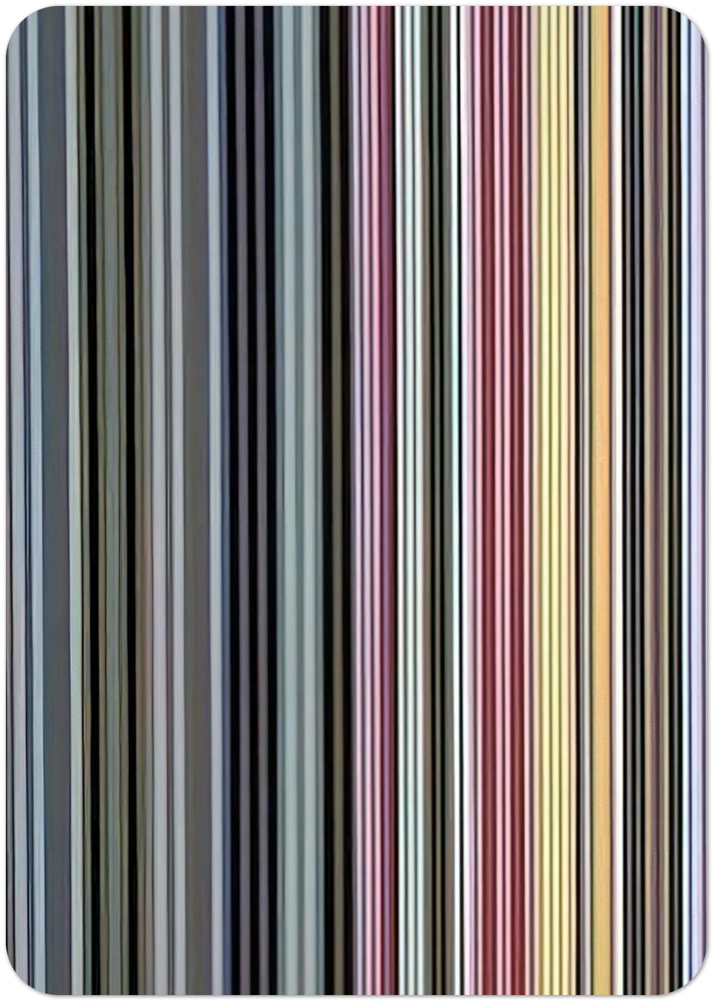 Alice Tully Hall Sampler - 1961 By Gene Davis Pack of 10 Post Cards | Gene Davis Post Cards | A6 (10.5 x 14.8 cm) - 4.1 x 5.8 inches