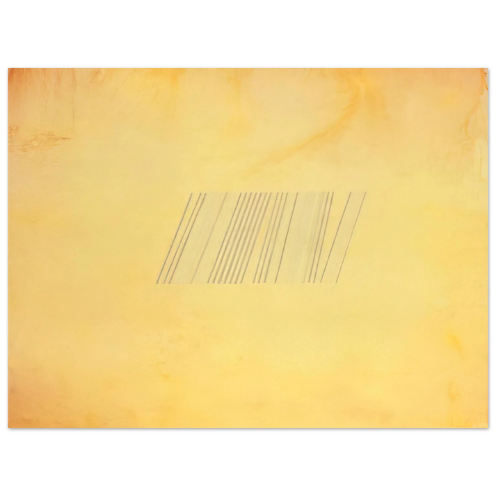 Ronnie Landfield - Blue Line Painting - 1969 75x100 cm / 30x40inches Fine Art Poster