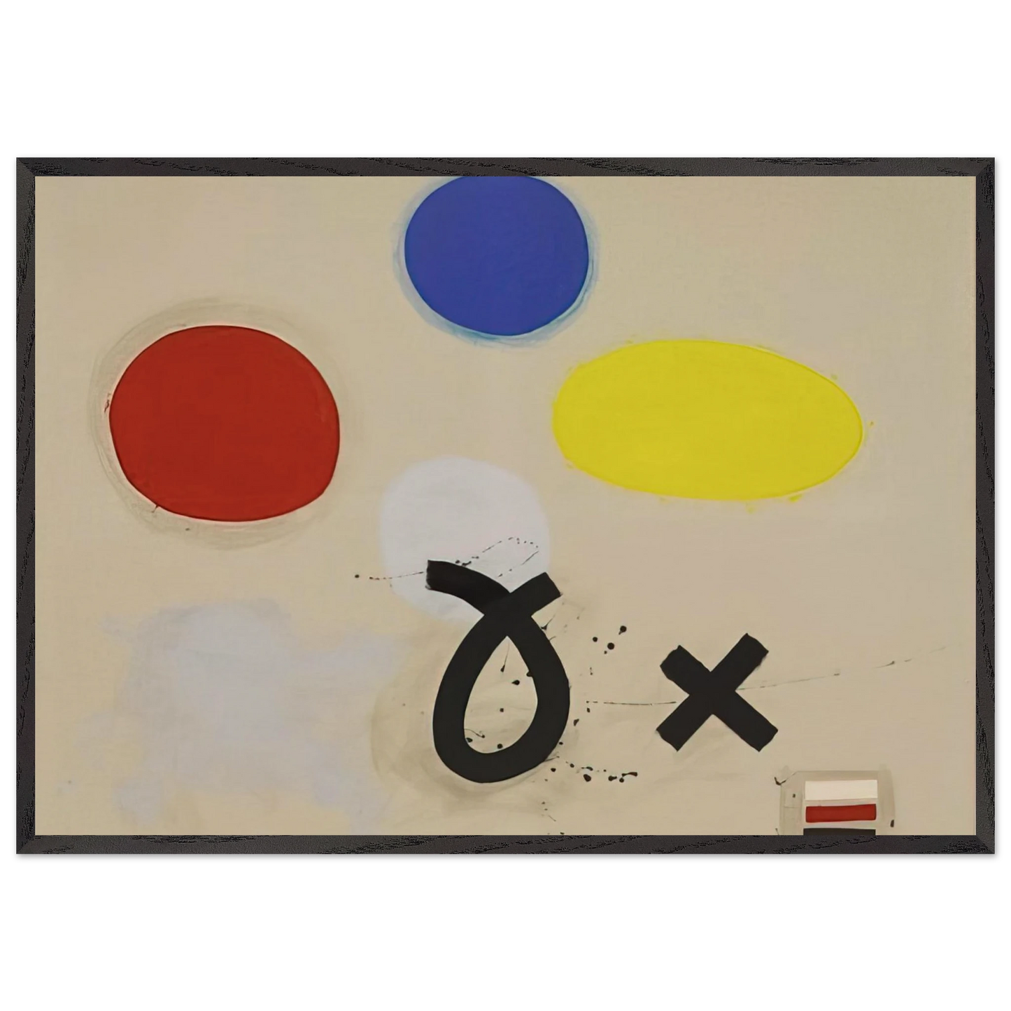Wall artOpen and Closed - 1970 - Adolph Gottlieb 70x100 cm / 28x40 inches Framed Art Print – Black Wooden Frame