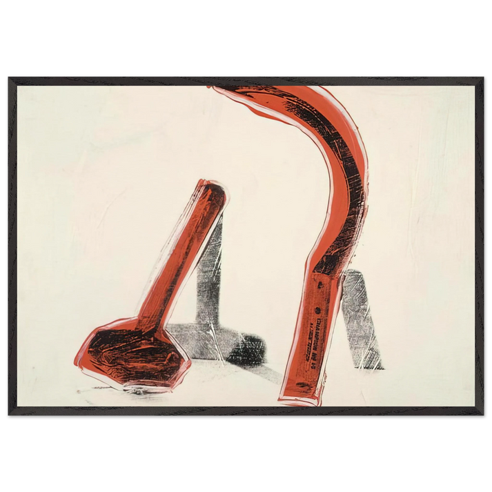 Hammer and Sickle - Andy Warhol 70x100 cm / 28x40 inches Framed Art Print – Black Wooden Frame