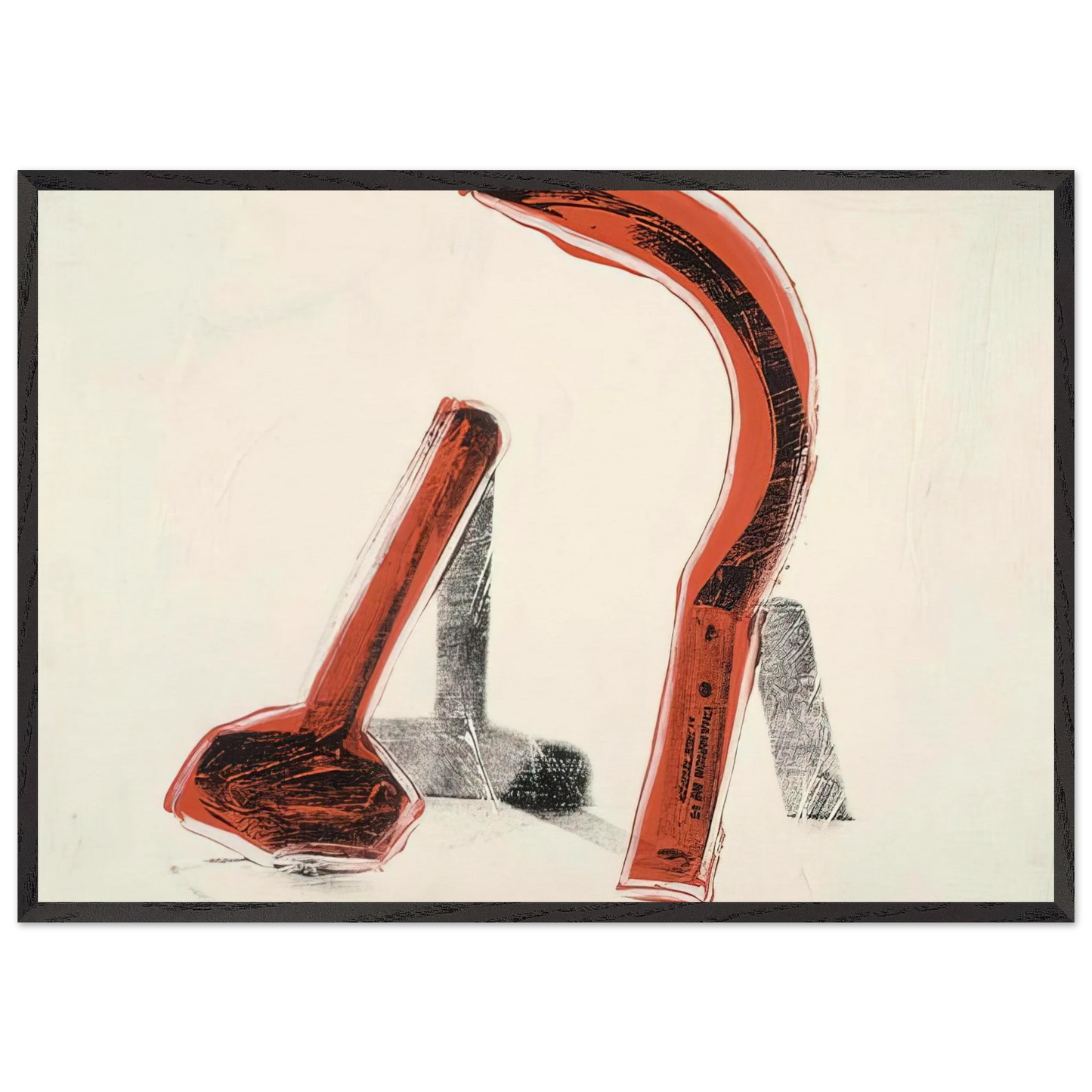 Hammer and Sickle - Andy Warhol Framed Art Print – Black Wooden Frame - Default Title - -Framed Art Print