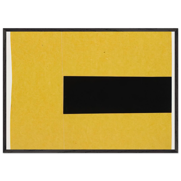 Black and Yellow from the series Line Form Color - Ellsworth Kelly 70x100 cm / 28x40 inches Framed Art Print – Black Wooden Frame