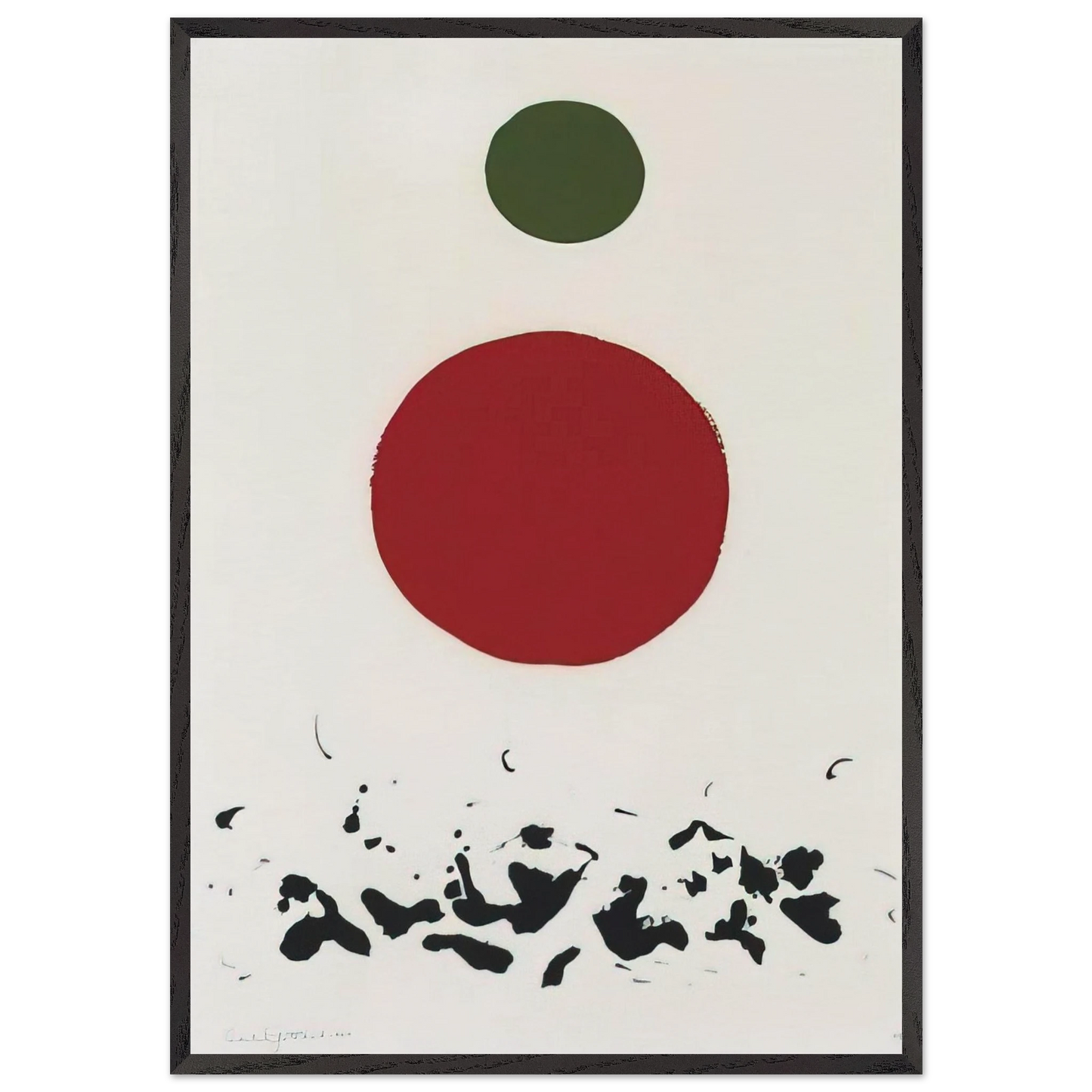 Flotsam - 1967 - Adolph Gottlieb 70x100 cm / 28x40 inches Framed Art Print – Black Wooden Frame