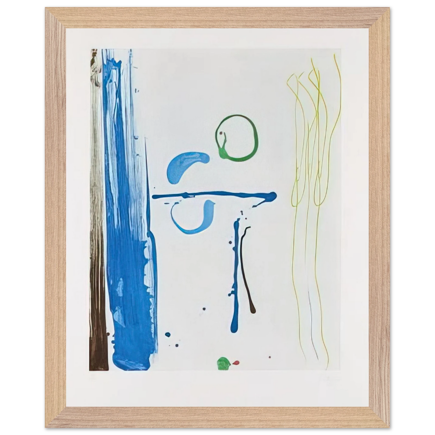 Helen Frankenthaler - Sunshine After Rain - 1987 Wall art - 30x30 cm / 12x12 inches - Premium Wooden Framed Poster With Fine Art Paper - Wood frame