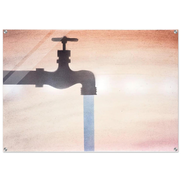 FAUCET - Edward Ruscha Acrylic Print - 70x100 cm / 28x40″ inches