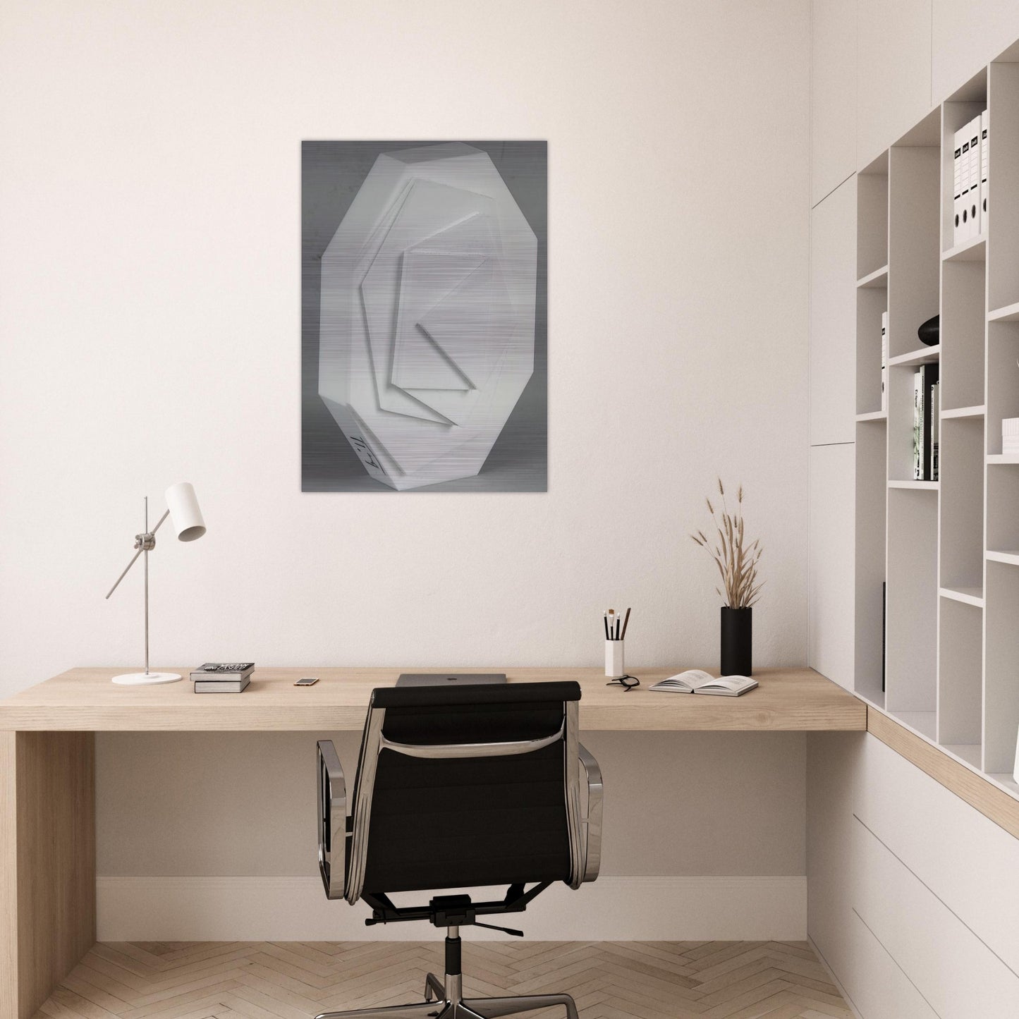 3-8 Eck - Concretism - Max Bill Brushed Aluminum Print - 70x100 cm / 28x40 inches | Max Bill Aluminum Print | Max Bill Prints