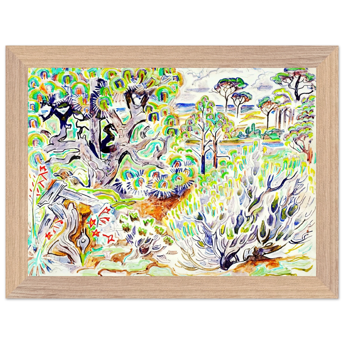 Walter Inglis Anderson - Walter Anderson Wall art - 30x45 cm / 12x18 Inches - Premium Wooden Framed Poster With Fine Art Paper - White frame