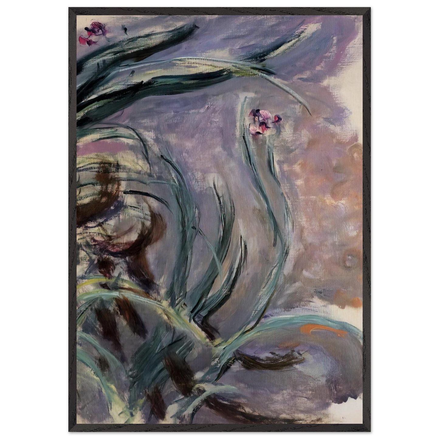 Irises - claude monet Framed Art Print – Black Wooden Frame - Default Title - -Framed Art Print