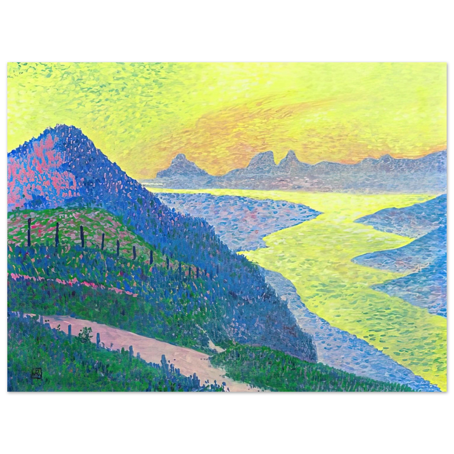 Theo van Rysselberghe - SUNSET AT AMBLETEUSE 1899 Fine Art Poster - Default Title