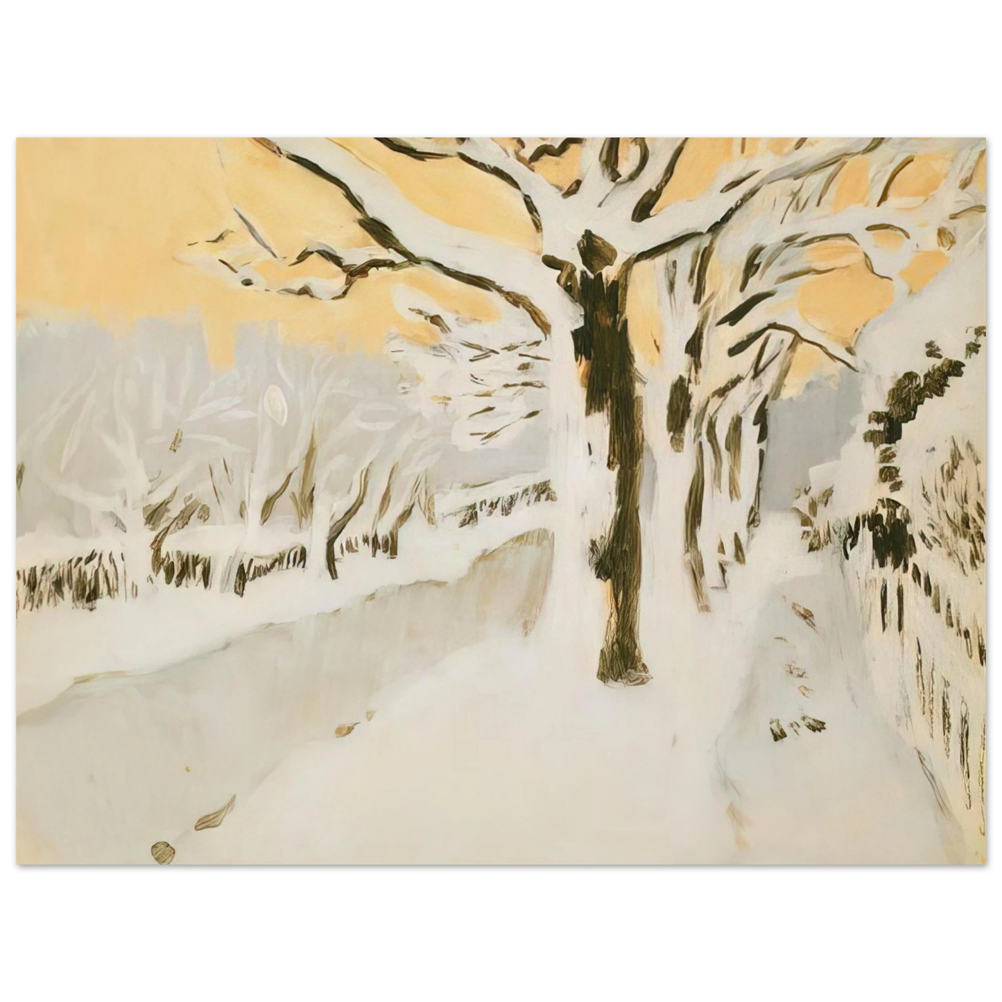Fairfield Porter - LATE AFTERNOON SNOW 1972 Fine Art Poster - Default Title
